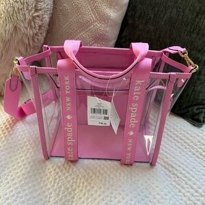 Kate Spade Pink and Clear Tote Bag